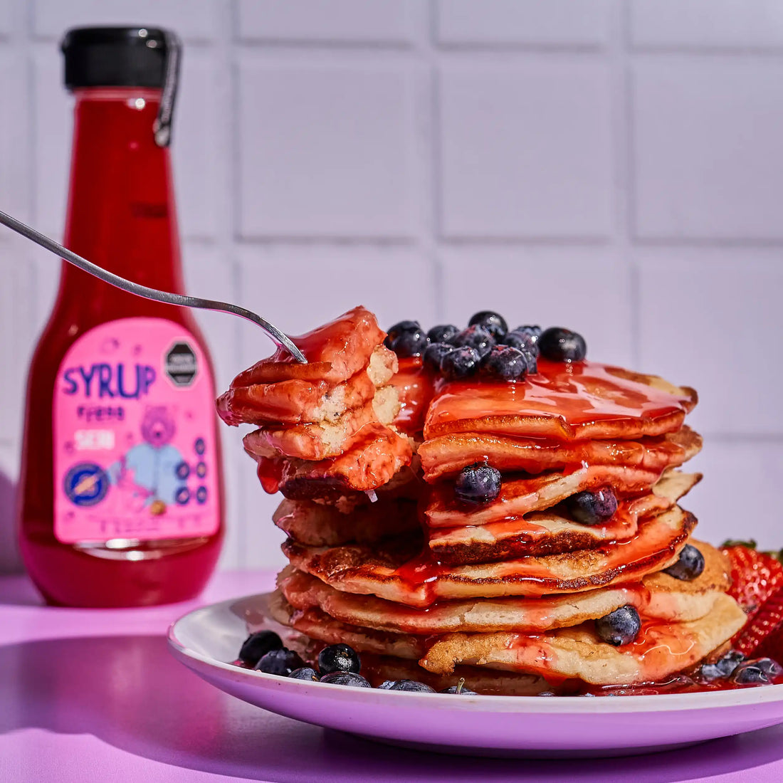 Syrup Fresa con trozos de fruta – Sin azúcar añadida
