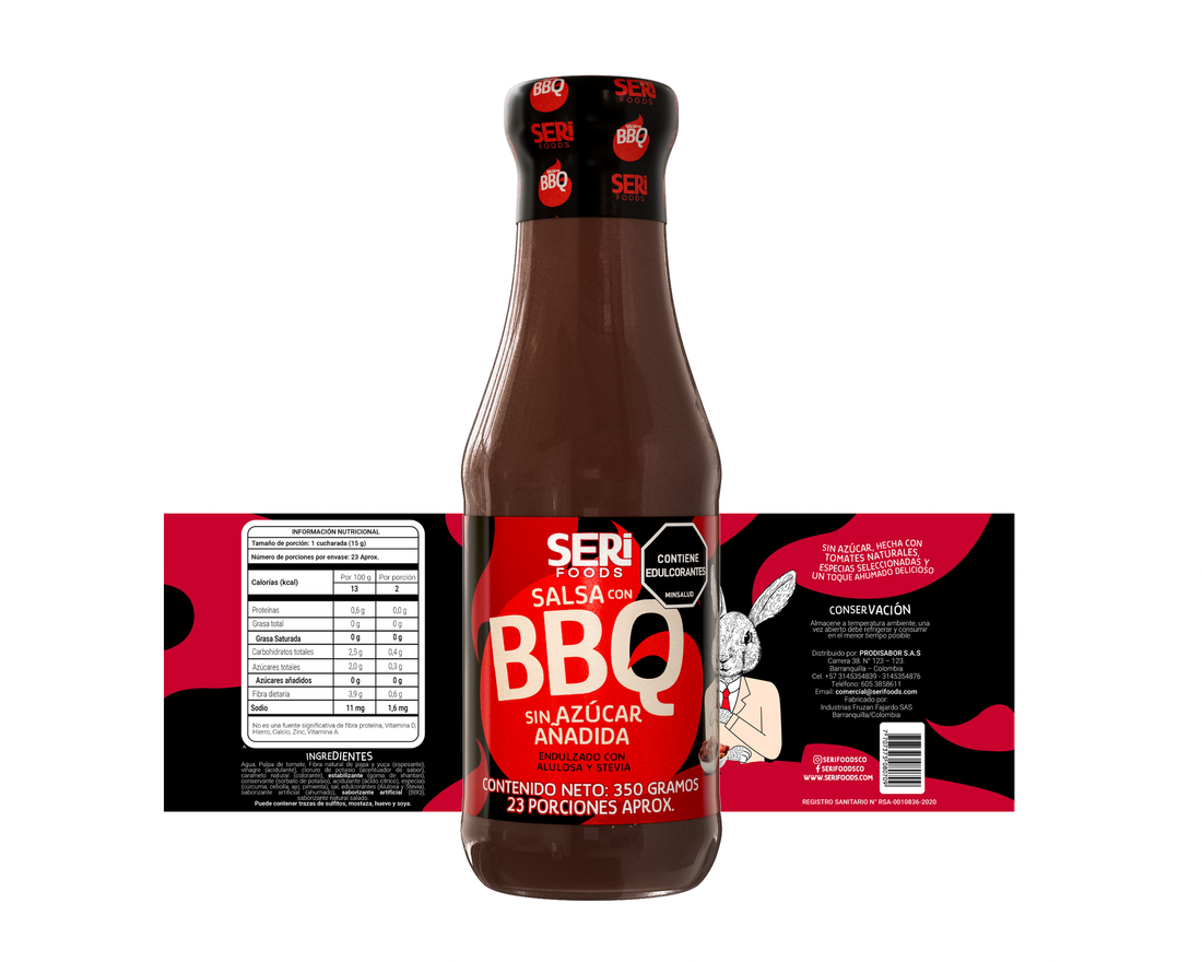 Salsa con BBQ Sin azúcar añadida
