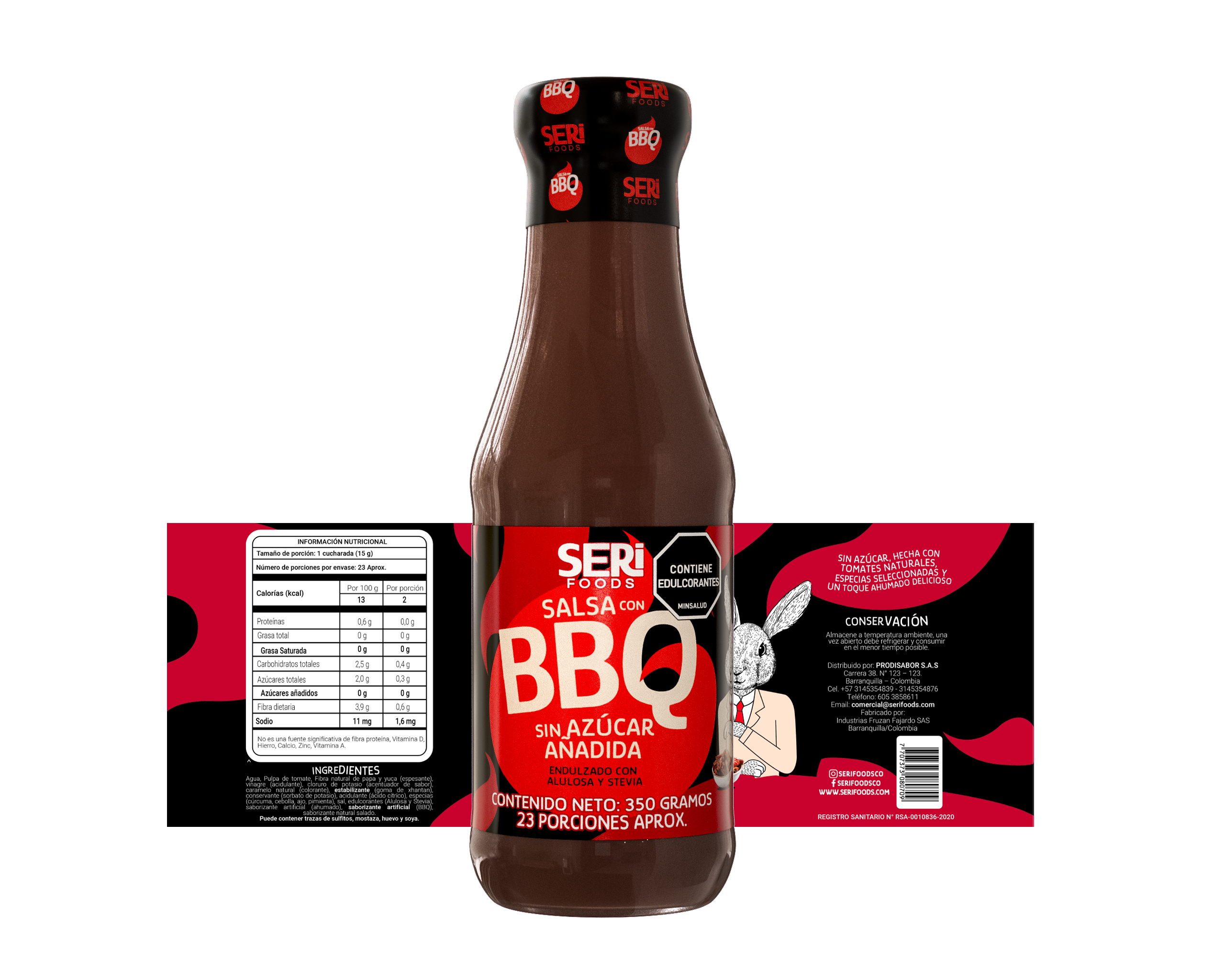 Salsa con BBQ Sin azúcar añadida