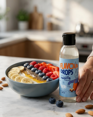 Flavour Drops Vainilla Francesa – Sin azúcar añadida y 90% menos calorías
