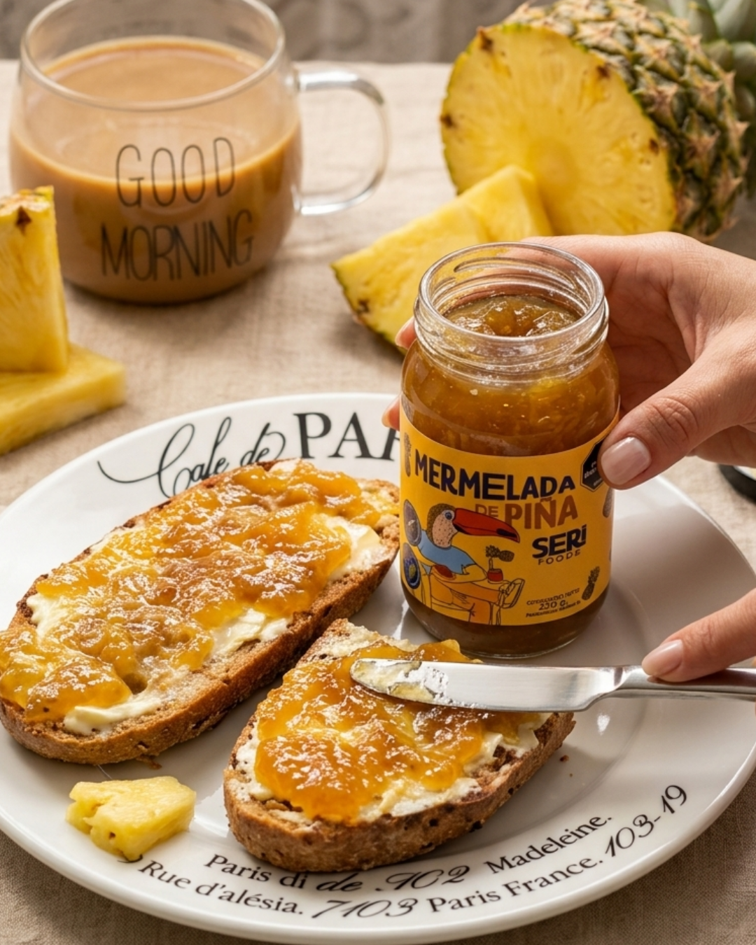 Mermelada de Piña – Sin azúcar añadida y 90% menos calorías